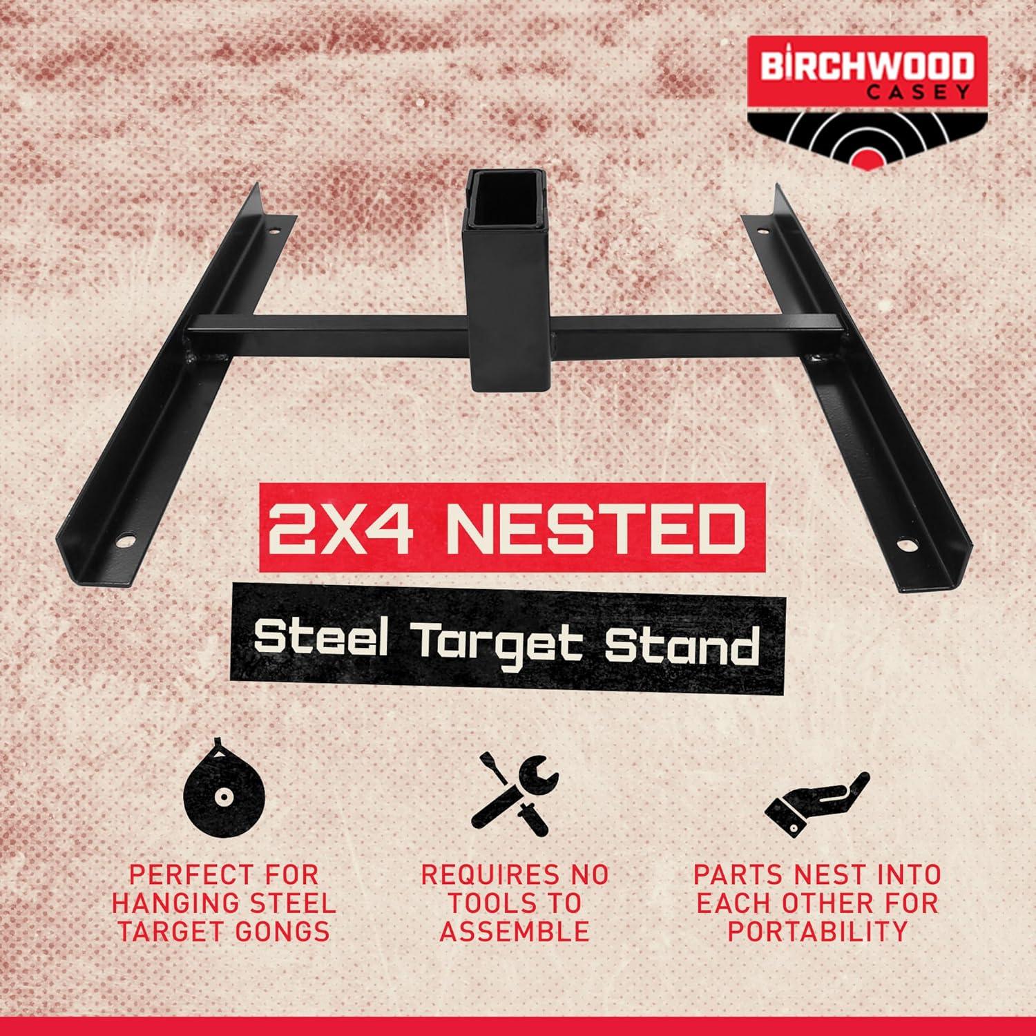 image:imageBirchwood Casey 2x4 Nested Steel Shooting Target Stand for Hanging Gong TargetsSPORTINGGOODS