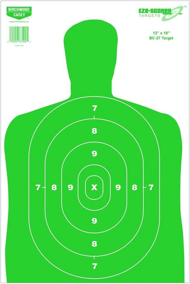 image:imageBirchwood Casey EZEScorer 12 x 18 Paper Shooting TargetsGreen Paper