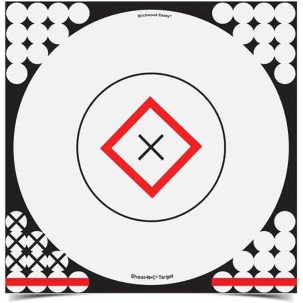 image:imageBIRCHWOOD CASEY ShootNC 1725 White amp Black OpenSight Reactive Target Highly Visible Instant Feedback SelfAdhesive Shooting Target Stickers with Repair Paster 5 Targets 200 Pasters
