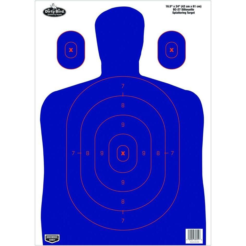 image:imageBichwood Casey Dirty Bird 165 x 24 Paper Shooting Targets 3 CountBlueOrange Silhouette