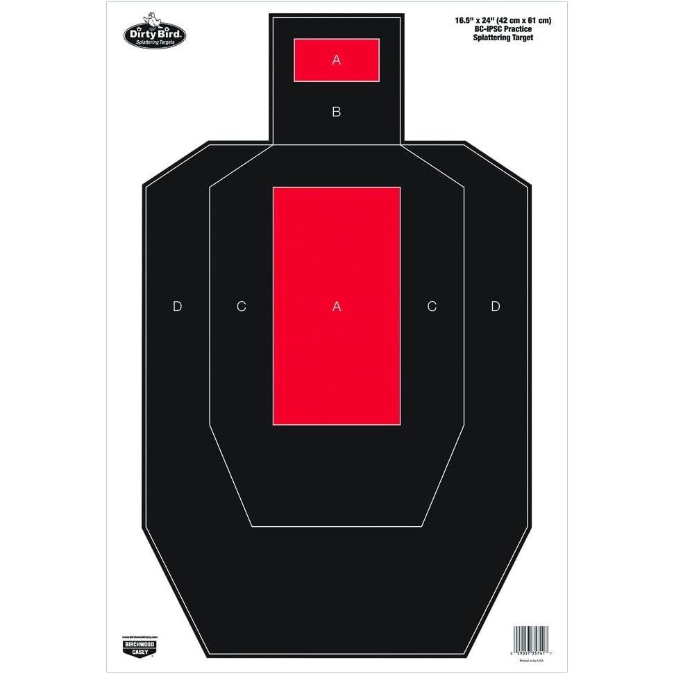 image:imageBichwood Casey Dirty Bird 165 x 24 Paper Shooting Targets 3 CountIPSC Practice