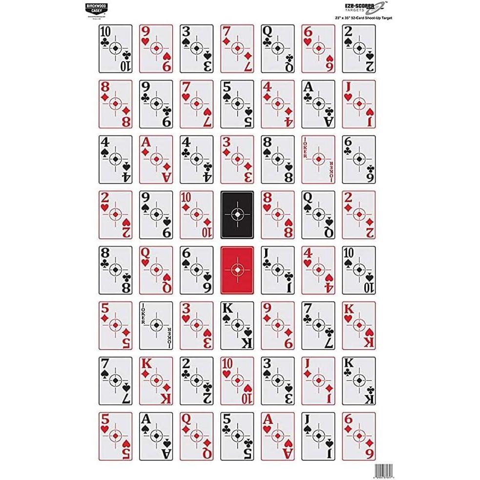 image:imageBirchwood Casey 23 x 35 EzeScorer Highly Visible Game ShootUp Brilliant White Paper Target52Card Target 100 Targets