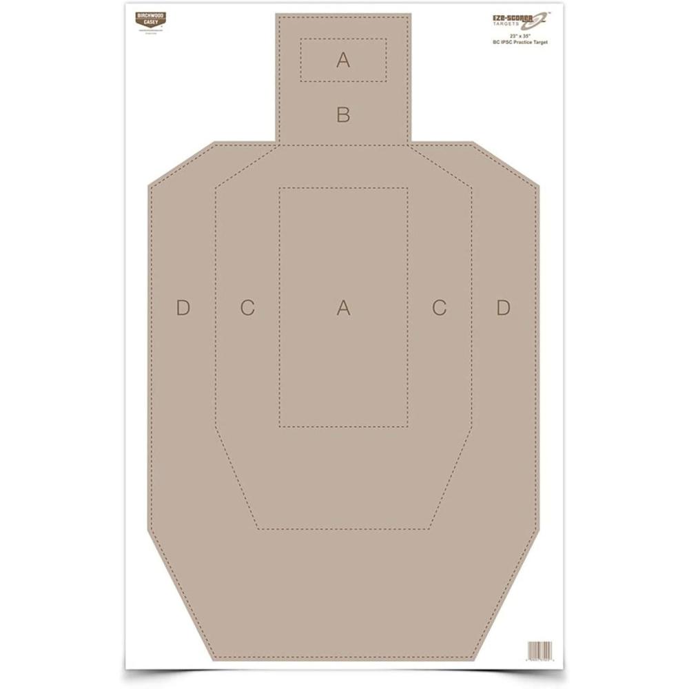 image:imageBirchwood Casey 23 x 35 EzeScorer IPSC Practice ShootUp Brilliant White Paper Targets for Indoor and Outdoor Use100 Targets