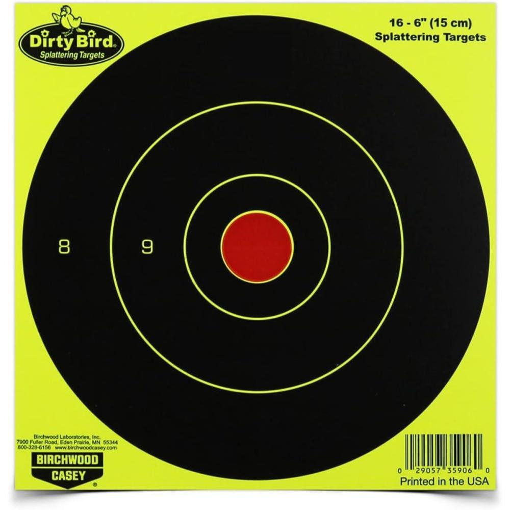 image:imageBirchwood Casey 6 Dirty Bird Paper Bullseye Shooting TargetsYellow Bullseye