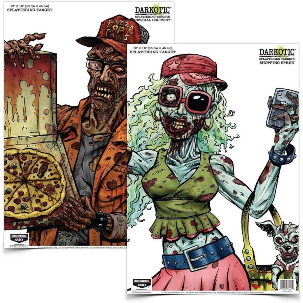 image:imageBirchwood Casey DARKOTIC 12 x 18 Paper Shooting TargetsCombo C 8pk