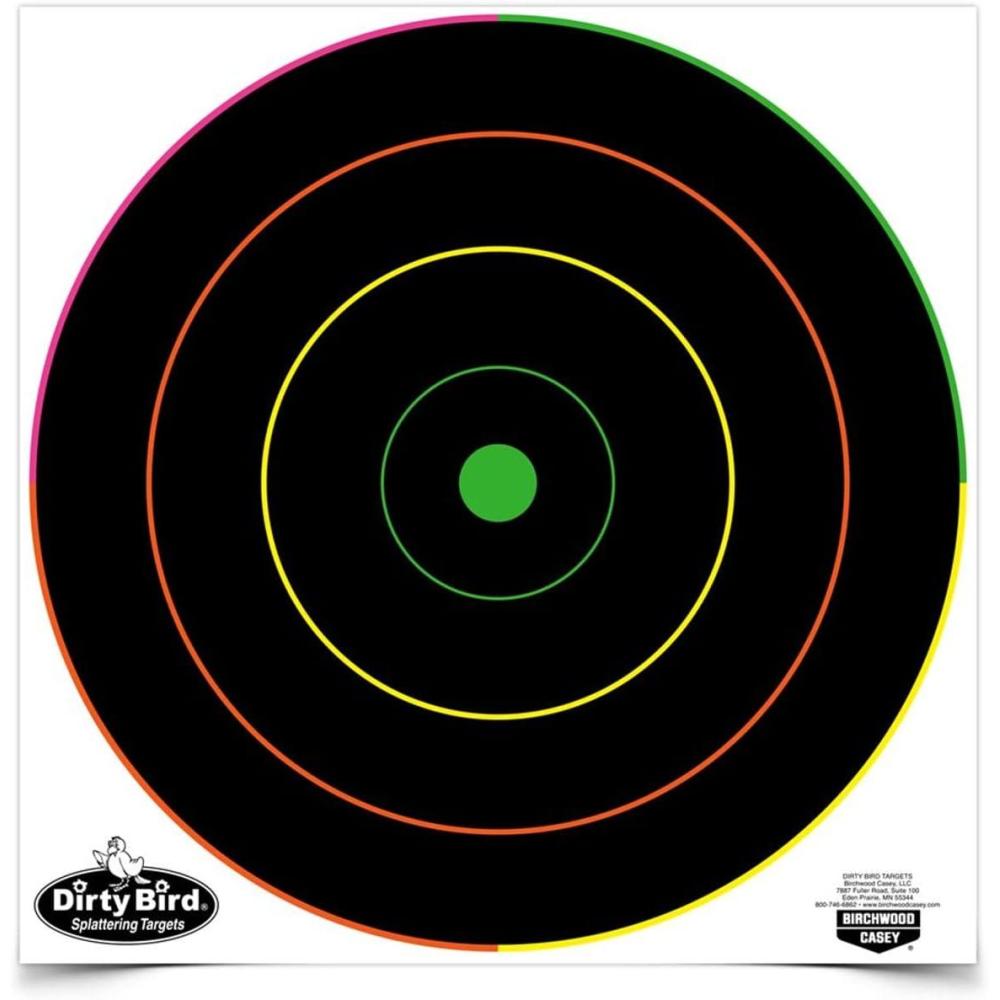 image:imageBirchwood Casey Dirty Bird 12 Bullseye Paper Shooting TargetsMultiColor Bullseye
