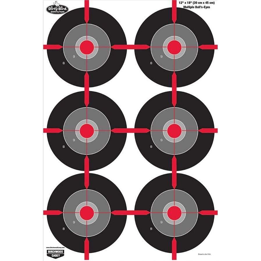 image:imageBirchwood Casey Dirty Bird 12 x 18 Multiple Bullseye Paper Shooting Targets100 Count