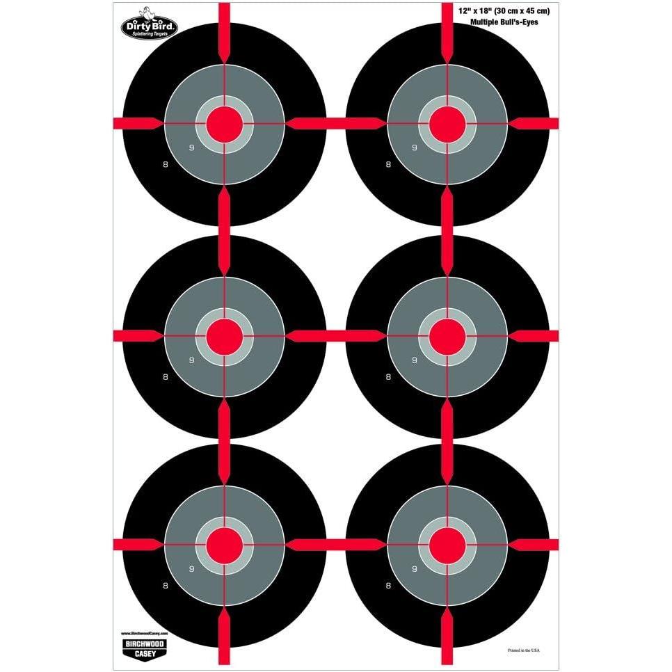 image:imageBirchwood Casey Dirty Bird 12 x 18 Multiple Bullseye Paper Shooting Targets8 Count
