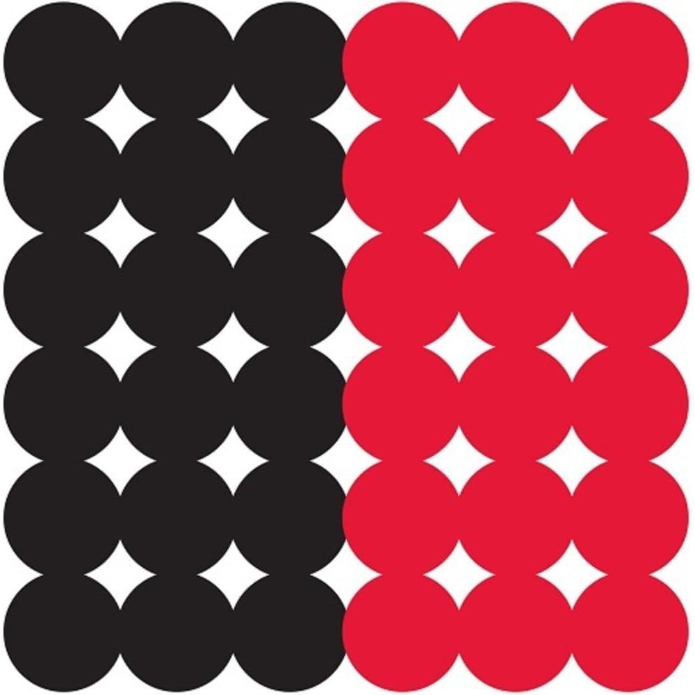 image:imageBirchwood Casey Dirty Bird Splattering 1 Adhesive RedBlack Target Repair Pasters for Indoor and Outdoor Use 432 Targets 216 Red 216 Black