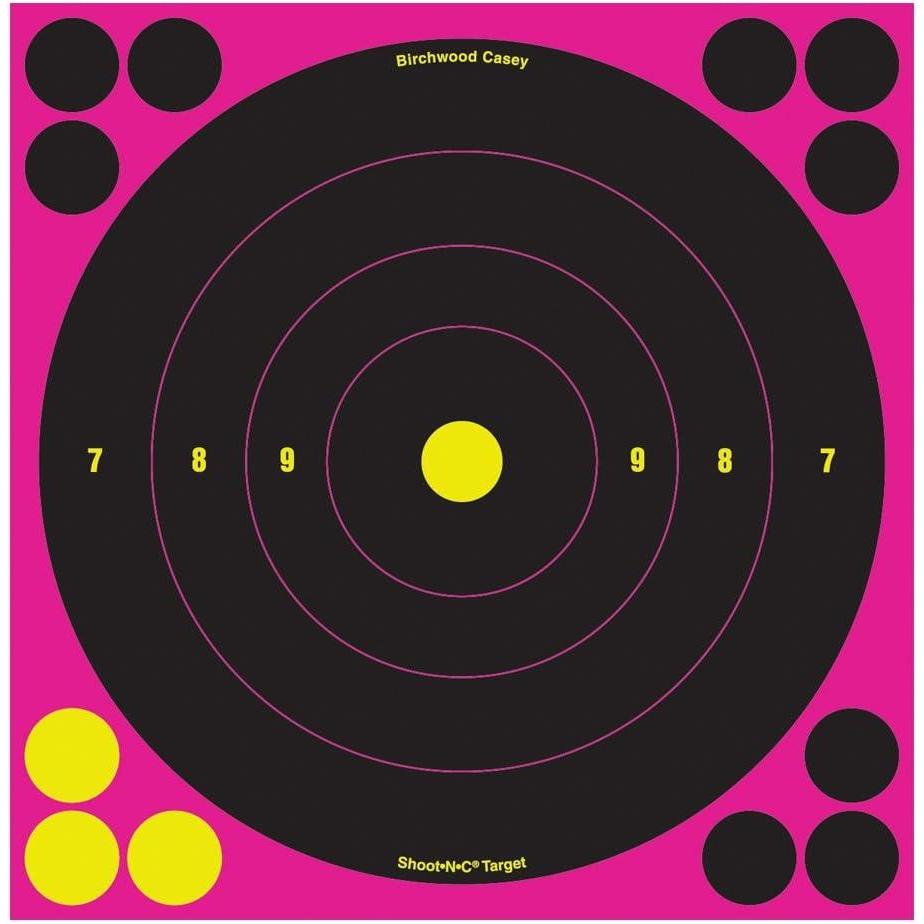 image:imageBirchwood Casey ShootNC 8 Bullseye Paper Shooting TargetPink Bullseye