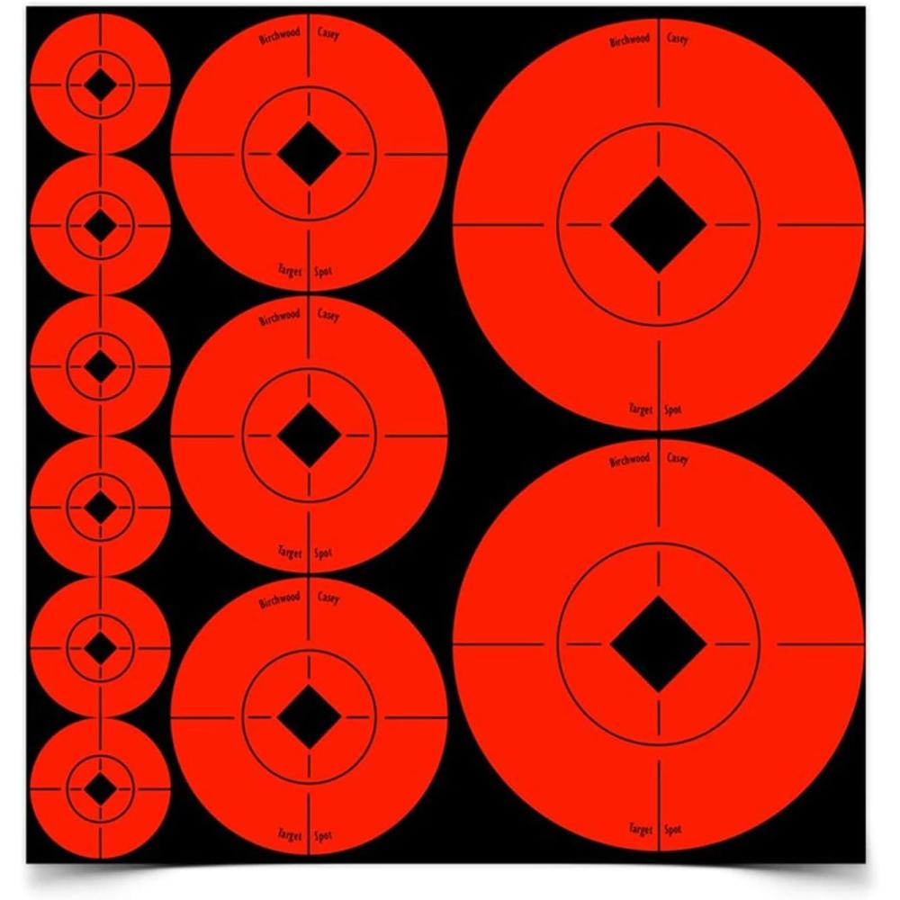 image:imageBirchwood Casey Target Spots Assorted Sizes to Extend Shooting Target UsageOrange