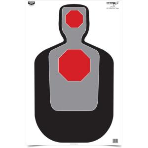image:imageBIRCHWOOD CASEY 23 x 35 EzeScorer B19 Stop Core ShootUp Brilliant White Paper Targets for Indoor and Outdoor Use 100 Targets