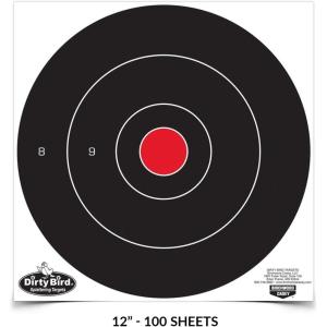 image:imageBirchwood Casey Dirty Bird 12 Bullseye Paper Shooting Targets12 Round 100pk