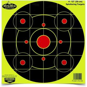 image:imageBirchwood Casey Dirty Bird 12 Bullseye Paper Shooting TargetsYellow Bullseye