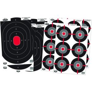 image:imageBirchwood Casey Dirty Bird 12 x 18 Paper Shooting Targets Combo Pack 8 Sheets TotalOval Silhouette  Multi Bullseye