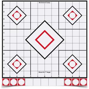 image:imageBirchwood Casey ShootNC 12 Sightin Paper Shooting TargetSightIn Target WhiteBlack