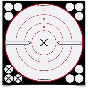 image:imageBirchwood Casey ShootNC 8 Bullseye Paper Shooting TargetWhiteBlack Bullseye