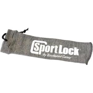 image:imageBirchwood Casey SportLock Silicone Gun Sleeve  Durable SiliconeImpregnated Gun Sock for Corrosion Abrasion and Scratch Protection  Handgun Size 15 L x 375 WGrayHandgun