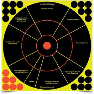 image:imageSHOOTNC Self Adhesive Colored Bullseye Target Handgun Training Practice Targets with Pasters5 Targets  110 Pasters